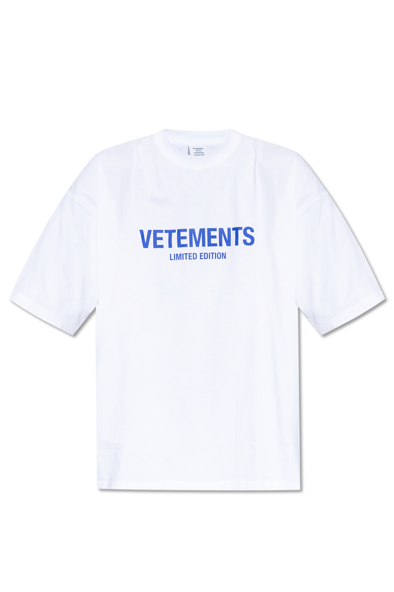 White T-shirt with logo VETEMENTS - Vitkac GB